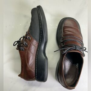 Dansko Janika Oxford Lace Up Shoes, Brown Leather Comfort Shoes, Women's 7.5-8